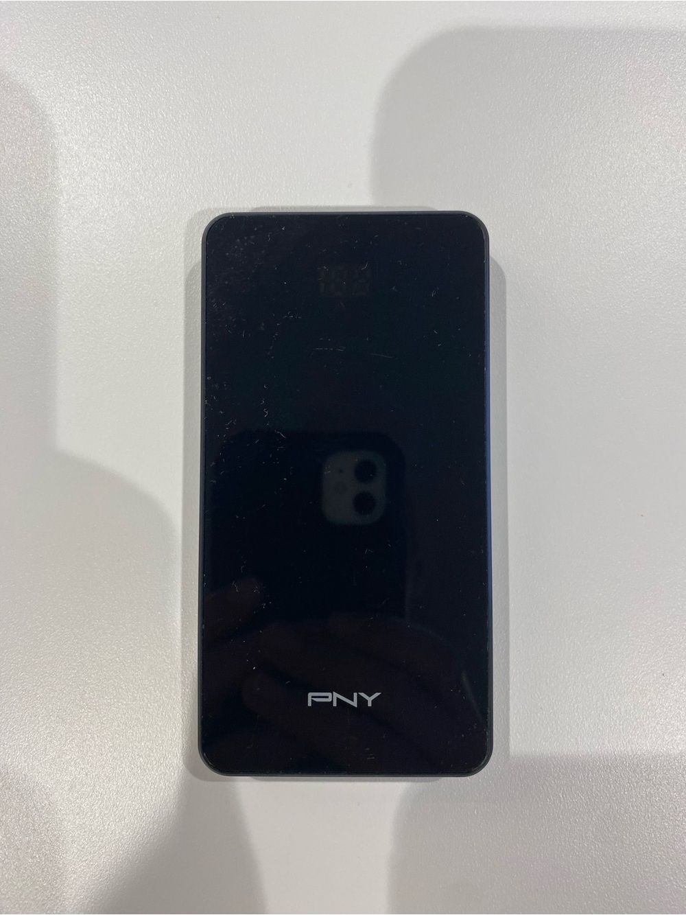 PNY Portable Power Bank 5000mAh Dual USB Charger LED Display Slim Mirror Finish